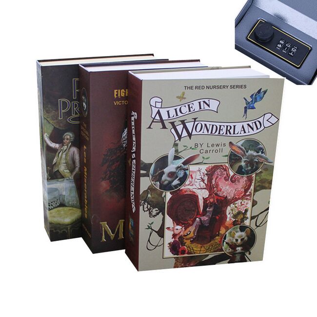 

Dictionary Mini Safe Box Book Money Hidden Secret Security Safe Lock Cash Money Coin Storage Jewellery key Locker For Kid Gift, Silver