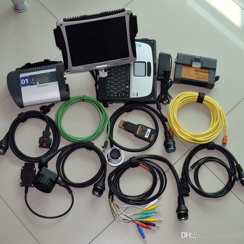 

super 2IN1 mb star c4 for bmw icom a2 diagnostic tool with newest 1tb hdd installed in laptop cf19 ready to use windows10