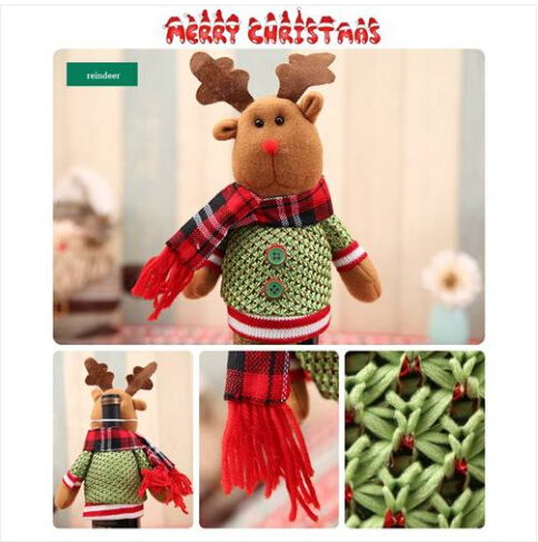 

Hot sales new year christmas Decorations Free shipping wholesales Wine Bottle Sweater for Christmas Decorations