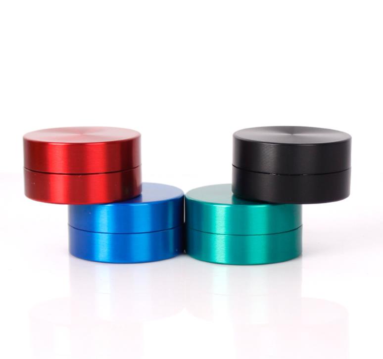 

Flat two layer 45mm zinc alloy grinder portable smoke cutter