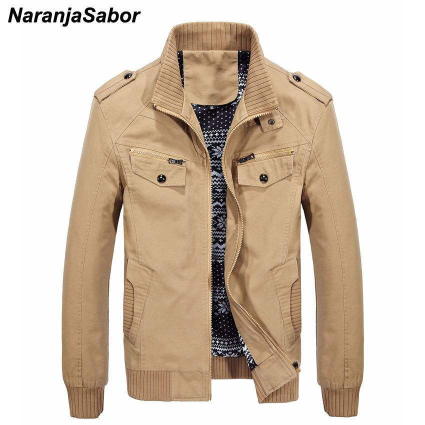 NaranjaSabor New Men's Jacket Casual Windbreaker Male Slim Fit Zipper Jackets Men Outwear Coats Men Brand Clothing Plus Size 4XL