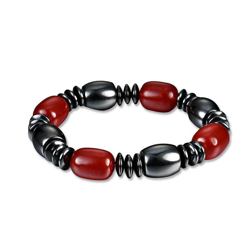 

Natural stone Black Gallstone Beaded Bracelets Magnetic Hematite Health Bracelet for Women Men Crystal beads Jewelry