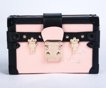 

Wholesale- Small Acrylic Purse 2017 Day Clutch Evening Purse Vintage Style Women Leather Handbag Designer Trunk Box Shoulder Bag
