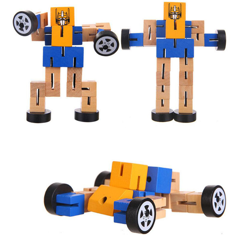 robots de madera para niños