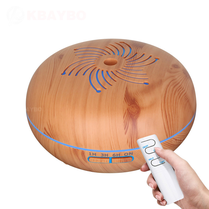 KBAYBO 550ml Control remoto humidifier Ultrasonido con 7 Color LED electric aromaterapia aceite esencial Aroma difusor-image-422780114