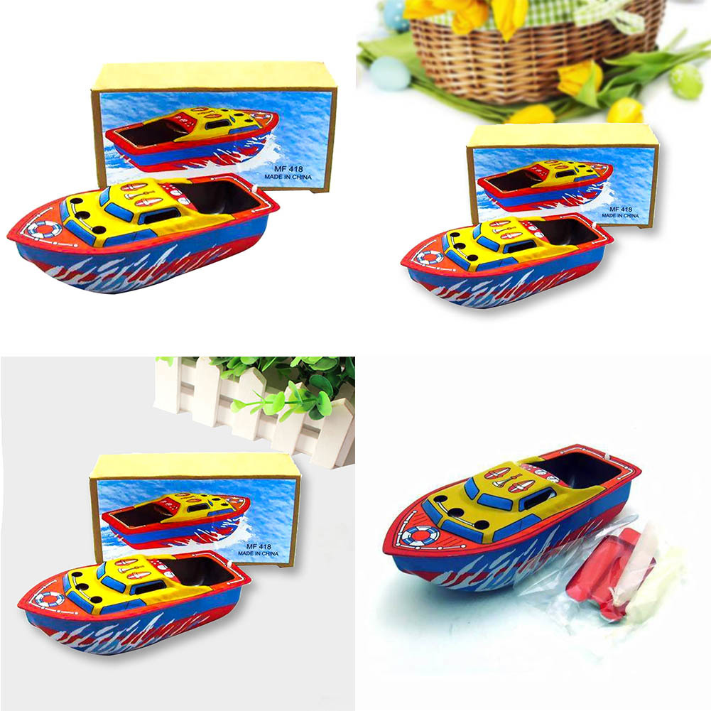Best And Cheapest Other Toys Hot Sale Candle Boat Classic European Water Wind Up Iron Toys Multi