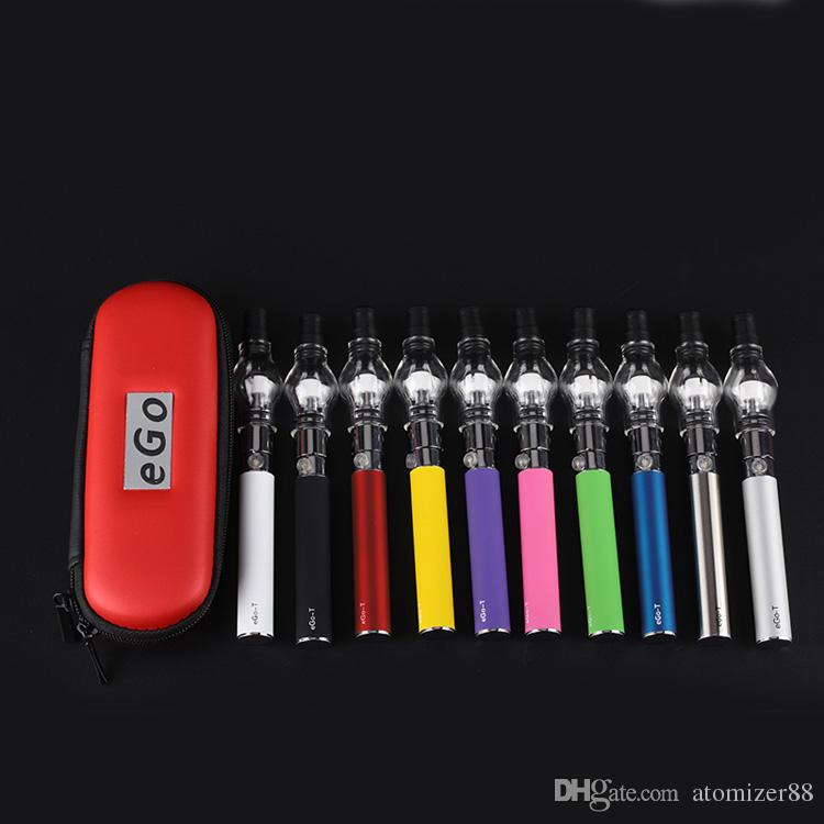 

Ego starter kits with ego-t battery and M6 galss globe atomizr for wax dry herb vaporizer atomizer tank vape pen zipper case kit