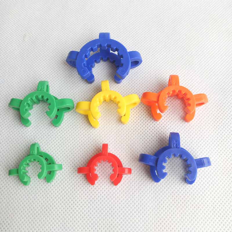 

10mm 14mm 19mm Plastic Keck Clip K-Clips Laboratory Lab Clamp Clip Plastic Lock for Glass Bongs Water Pipes Adapter Smoking Tools factory