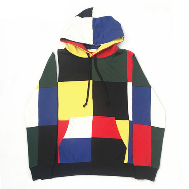 Hommes VestesPatchwork T-shirt à capuche Hip Hop Streetwear 2018 Impression 3D Casual couple Pulls Tops Automne Hipster ordinaire
