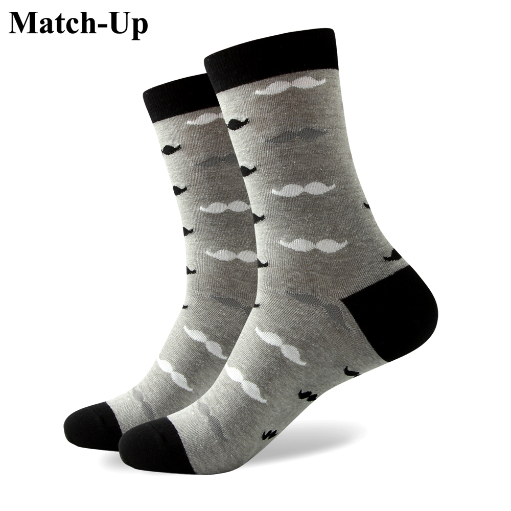 

2016 Men's combed cotton brand men socks,colorful mustache socks,free shipping,US size (7.5-12) 324