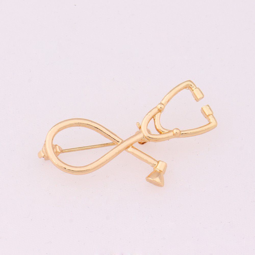 Doctor Nurse Stethoscope Brooch Pins Physician Medical Student Graduation Jewelry Gifts Beauty-image-427555478
