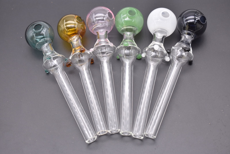 wholesale 5.5inch Pyrex colorful Great Pyrex Oil Burner Pipe Glass Tube Pipe Oil Nail smoking Pipe-image-414073971