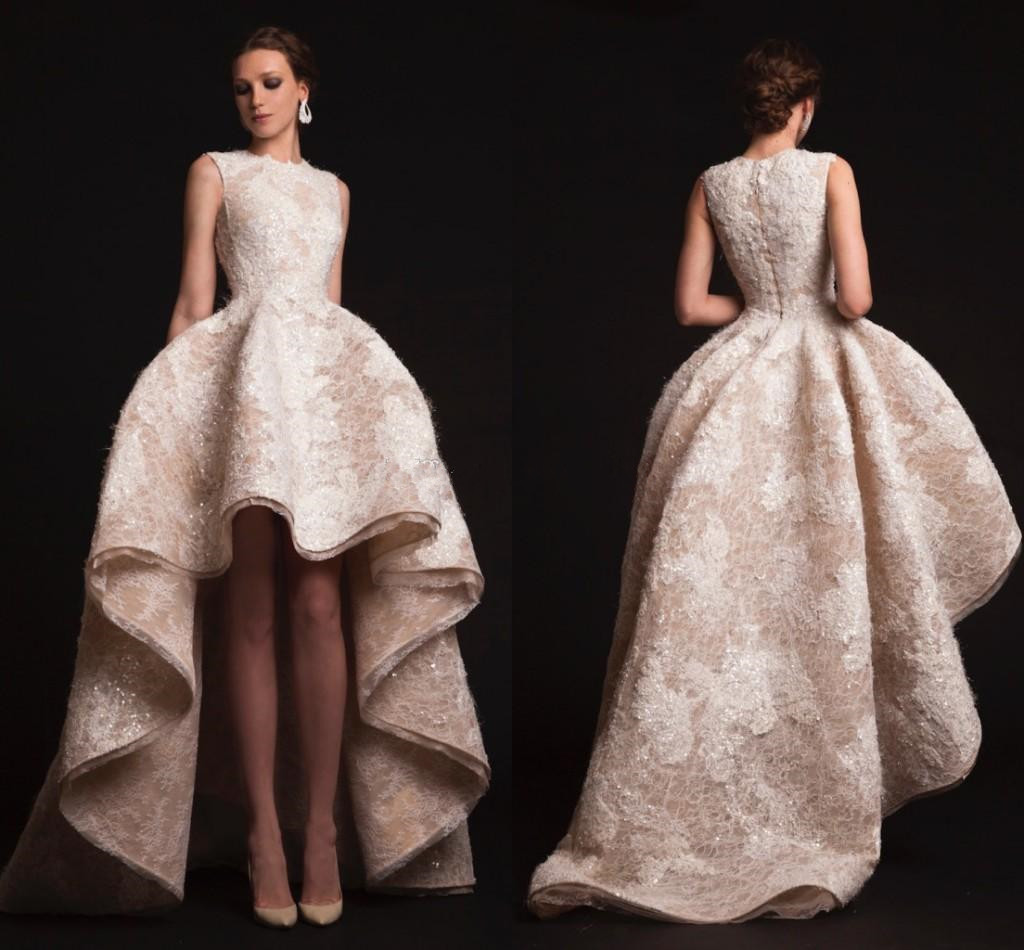

2019 New Champagne High Low Lace Evening Dresses Gorgeous Ckikor Jabotian Prom Dresses Ball Gown Appliqued Formal Dresses, Light purple