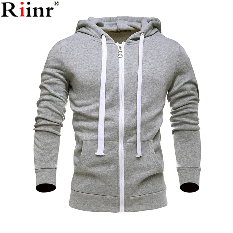 

Riinr Hoodie Male Cardigan 2018 New Long Sleeve Hoodies Men Zipper Sweatshirt Hoodies Mens Hooded Plus size Coat Jacket, Black