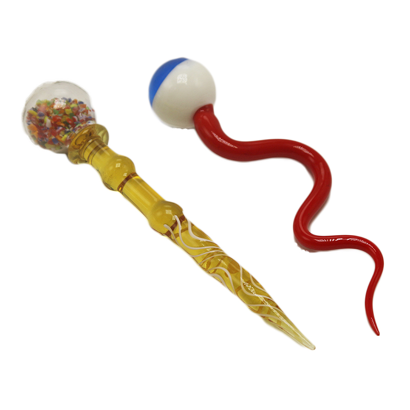 Cute Shape Smoking Accessary Tool Dabber Wax Dab Vaporizer Tools Oil Dabs Tool with Colorful Glass Dabbers-image-415450118