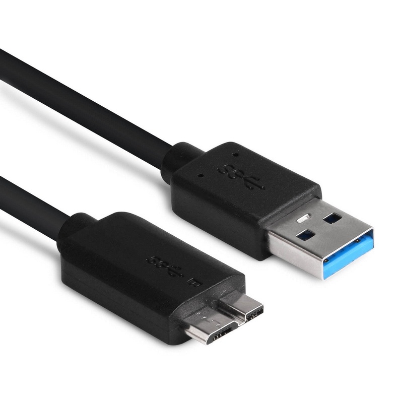

48cm USB 3.0 Cable Plastic Black Mini USB Male A To Micro B Data Cables Cord Lead for External Hard Drive Disk