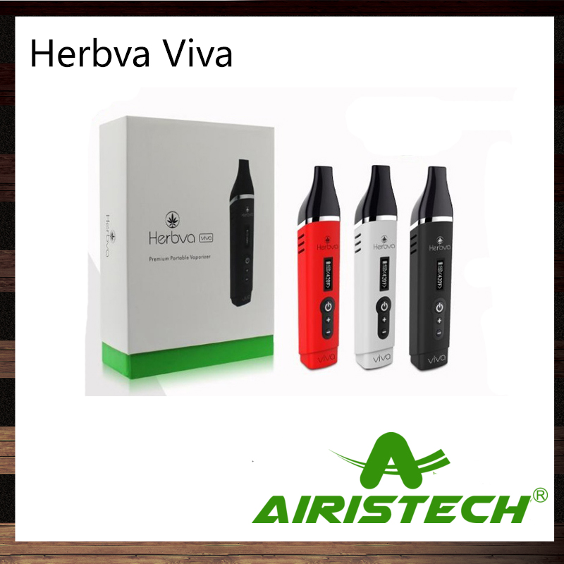 

Airis Herbva Viva Kit Premium Portable Vaporizer With 2200mah Battery OLED Display Airistech Ceramic Chamber 100% Original, Black