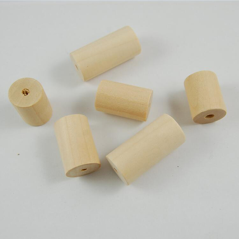20x25 20x30 20x40mm Tube Natural Wooden Beads Jewelry Findings Accessories DIY Craft Loose Cylinder Wood Beads 100PCS/LOT-image-426898231