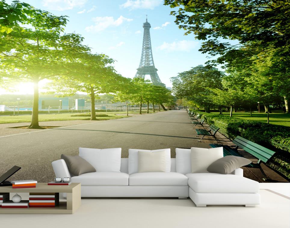 

Paris eiffel tower street view TV background wall wall mural photo wallpaper, Consistent with the picture