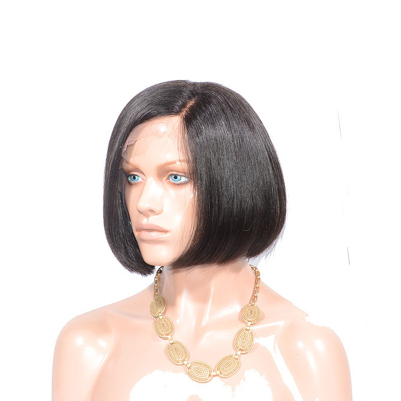 

Elibess Hair Hot sale bob wigs lace front no nits no knots very silky straight virgin human hair lace wig, free shedding&free tangle, Frontal lace wig