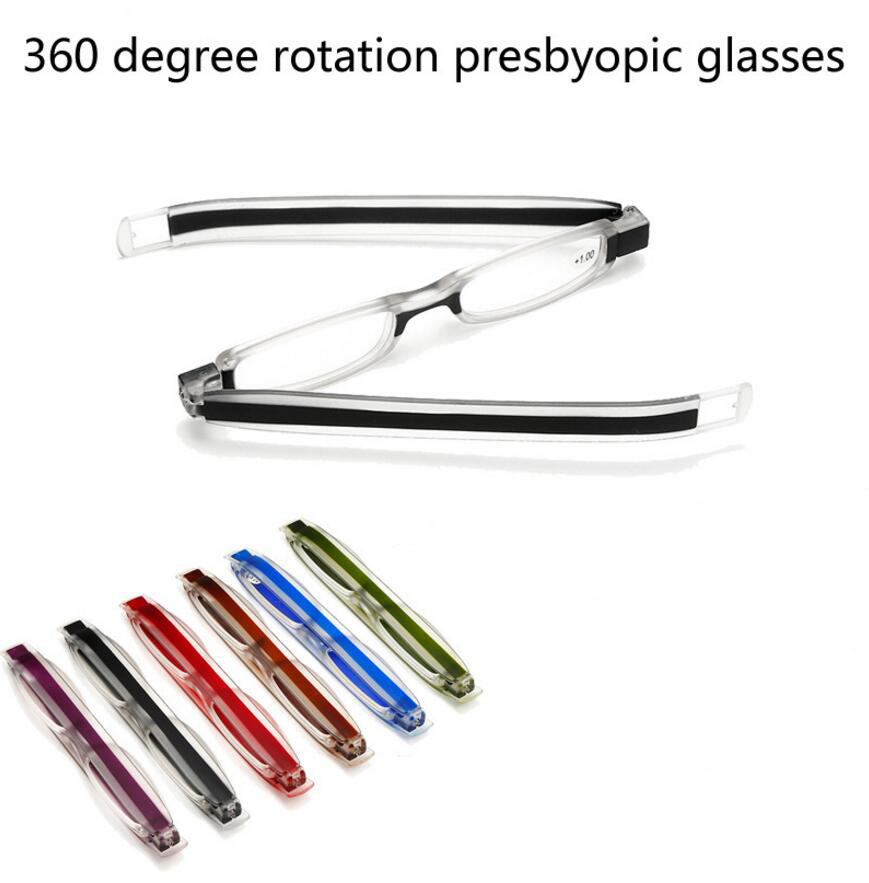 

360 Degree Rotation Folding Reading Glasses High Definition Resin Glasses Men Women Presbyopic Eyeglasses +1.0+1.5+2.0+2.5+3.0+3.5+4.0