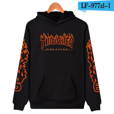 

Skateboard Men's Sportswear Hooded Sweatshirts 10 Colors Autumn Winter Fire Letters Hooded Designer Men Women Sweater Hoodies Hotsale Coat, Black
