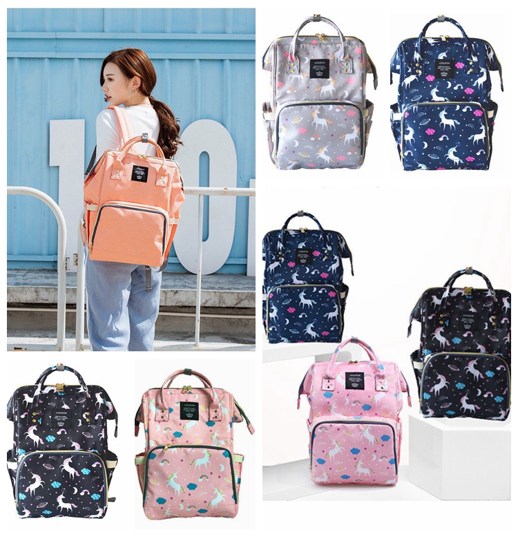 Licorne maman sacs à dos couches sacs Licorne sacs à langer alimentation maternité sac à dos de grande capacité mode mère extérieure sacs de voya