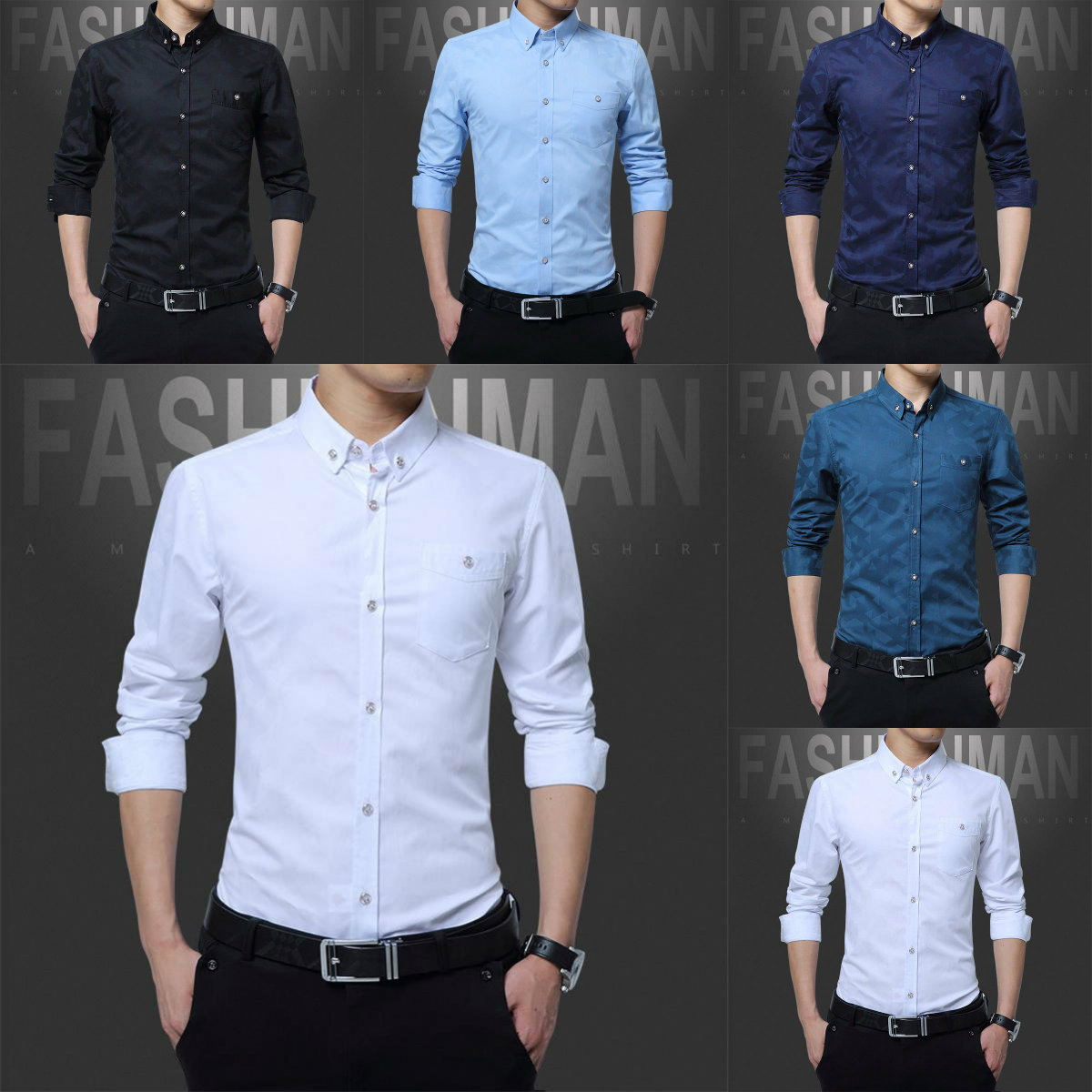 2018 Fashion Mens Polo Shirts 100 Cotton Comfortable Printed Long