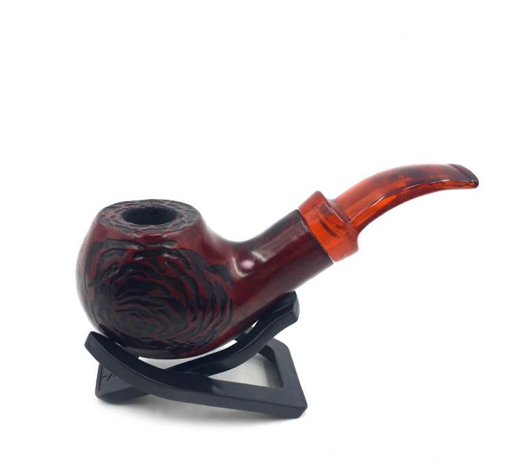 

Wood pattern exquisite short pipe mouth pipe filter mahogany wood smoking