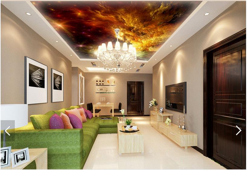 3d wallpaper custom photo ceiling mural wallpaper Colorful starry sky Living room zenith mural Large Starry Sky wallpaper-image-423296411