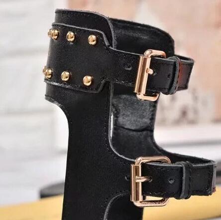 

2018 top free shipping Add packaging new women's double buckle sandals explosion models fashion large size sandals ladies 35--41, Brown