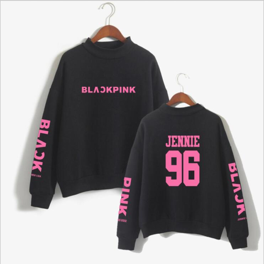 

Blackpink KPOP Hoodies Women Unisex Member Name Printed Fan Supportive Turtleneck Sweatshirt Casaul Tracksuit Poleron Mujer 4XL, 002