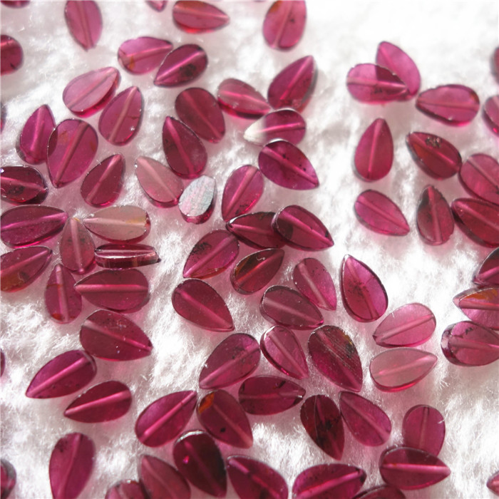 30pcs A Lot 100% Natural Semi-Precious Stone Red Garnet Pear Shape 4*6Mm With Through Hole Wholesale Loose Beads For Jewelry Diy Making-image-426335682