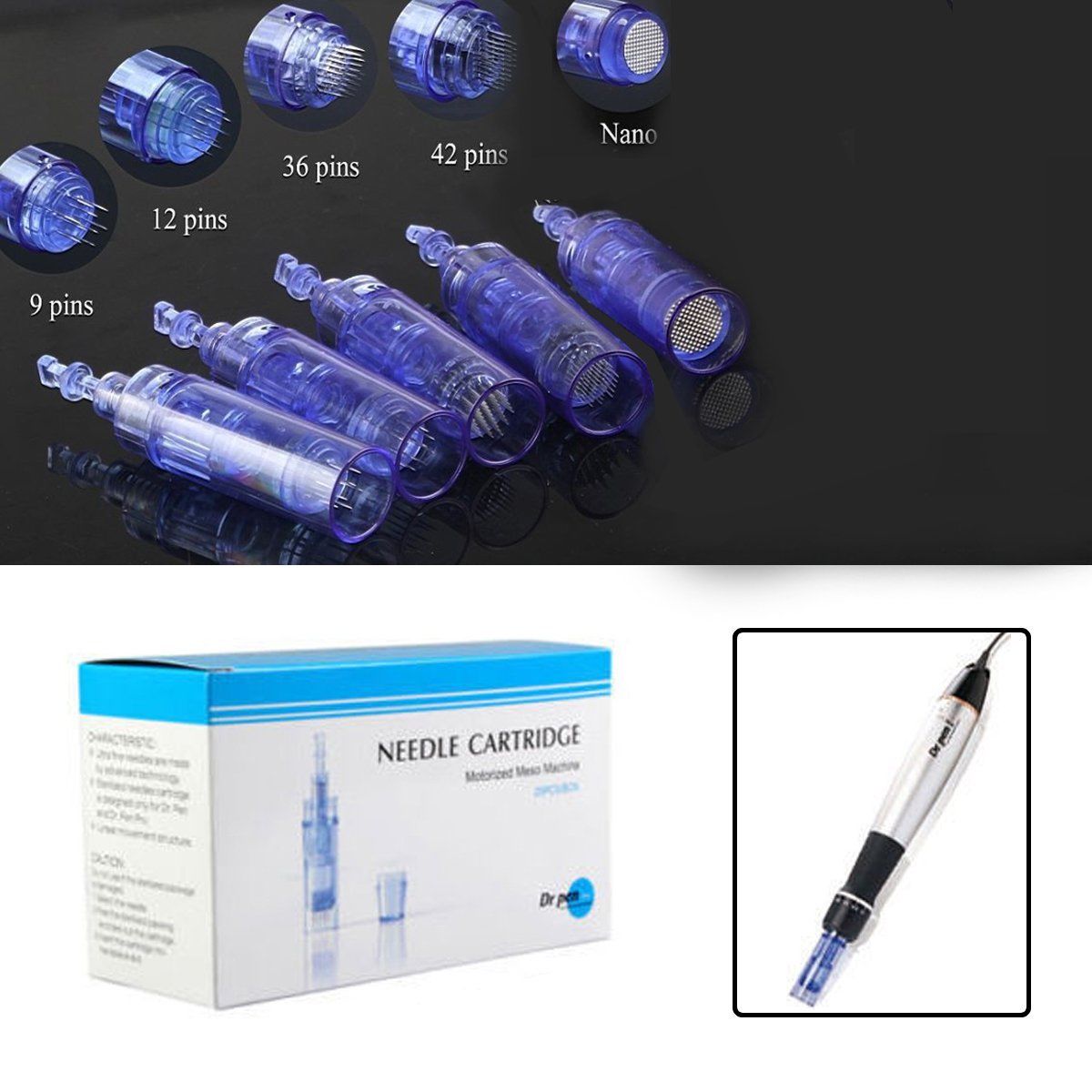 

9/12/36/42/Nano/ needle Cartridges for Derma pen Micro Needle Dermapen Dr pen A1 Needle Cartridge