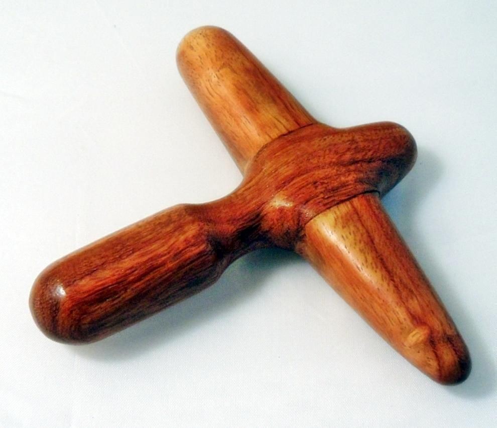 

[Healthy Life] Thai Hand Massage Stick Cross Thailand Wood Reflexology Best Quality Handicraft Care
