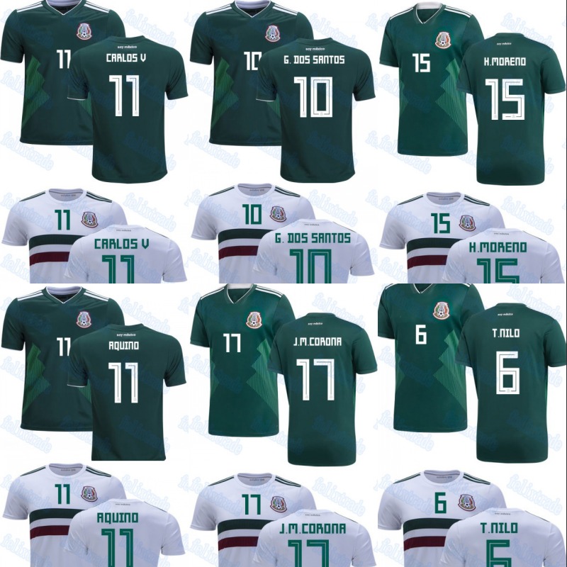 

World Cup Soccer Jerseys Carlos Vela Giovani dos Santos Hector Moreno Jesus Manuel Corona Jorge Torres Nilo Orbelin Pineda, Javier aquino #11