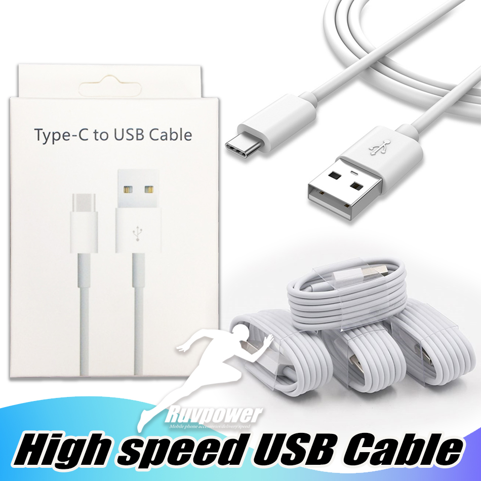 

USB-C Charger Micro USB Cable for Android Smartphone White 1M 3ft Fast Charging USB Type C Cable High Speed with packing