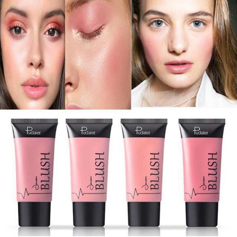 4 Colors Long-lasting Liquid Blusher Pudaier Face Powder Blush Waterproof Brighten Peach Pink Face Cream Blusher Maquiagem-image-433229733