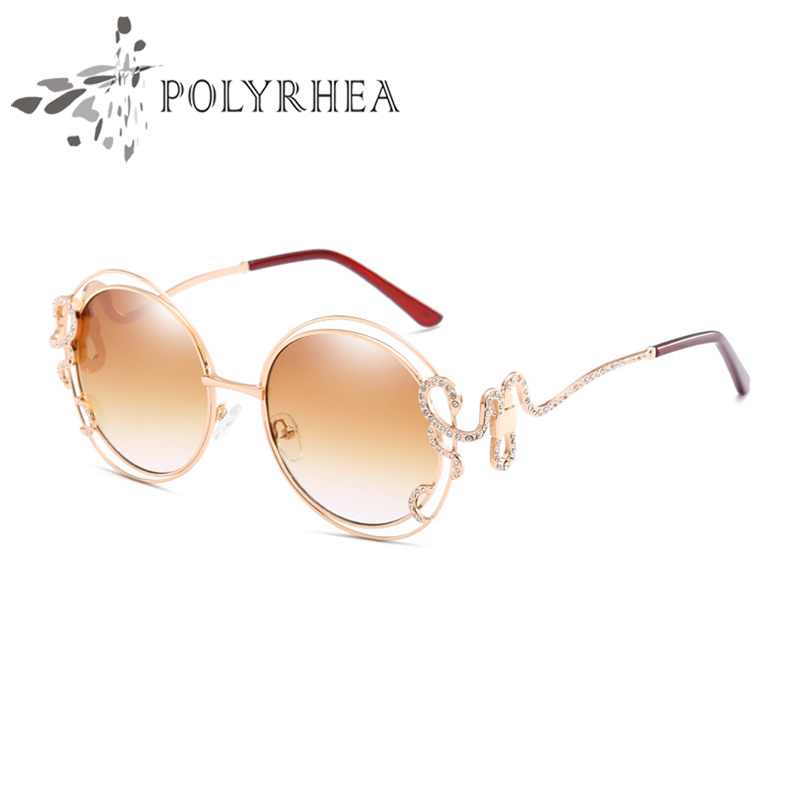 

2021 Polarized Sunglasses Women Round Metal Fashion Brand Designer Sun Glasses UV Protection Acatate Resin