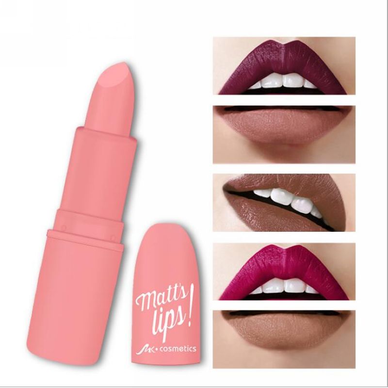 

Dropship MK Brand 12 Colors Nude Matte Lipsticks batom mate Sexy Lips Color Cosmetics Waterproof Long Lasting Lipgloss Lip Tint Makeup