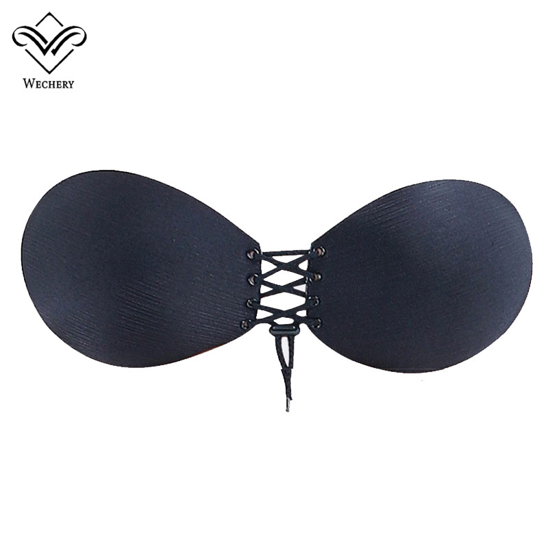 

Wechery Strapless Bra Push Up Bralette Sexy Bras for Bikini Wedding Dress Women Silicone Invisible Adhesive Bra Soutien Gorge BH, Skin