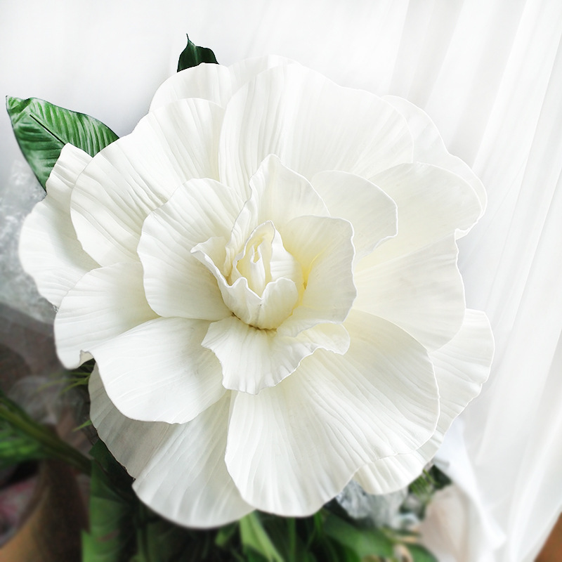 

Large PE Foam rose Flowers Head Diy Decoration Home Decor Wedding Wall Background Photography Stage Decoration Fashion Crafts Floral, White