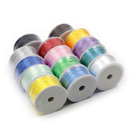 

2mm Soft Satin Cord Silicone Teething Necklace Cord Knotting cord Jewelry Crafts supplies 50meter/roll