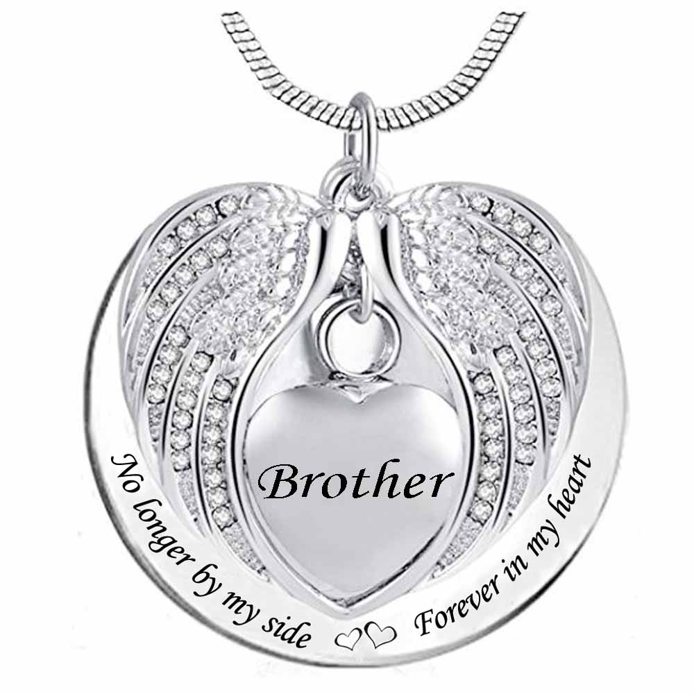 

Heart Cremation Urn Necklace for Ashes Urn Jewelry Memorial Pendant - Always on my mind forever in my heart