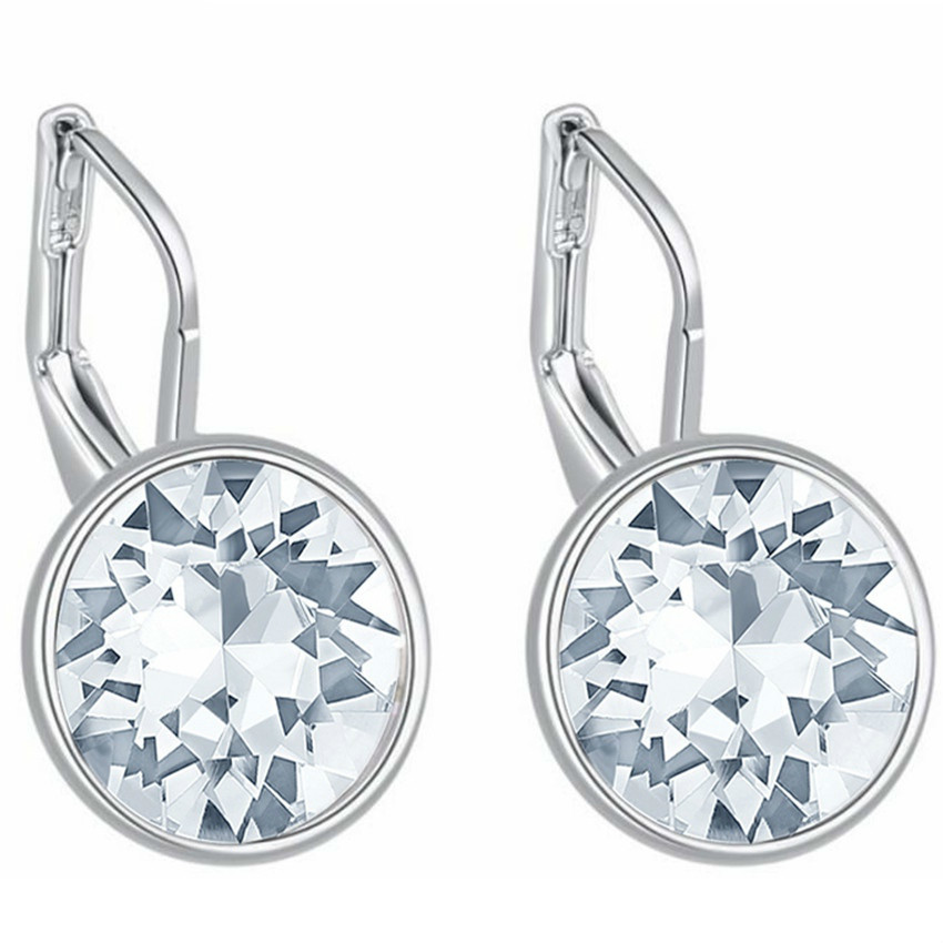

Fashion Jewelry Crystal from Swarovski Elements 2018 New Dangle Drop Earrings For Women Bijouterie White Gold Plated 22467