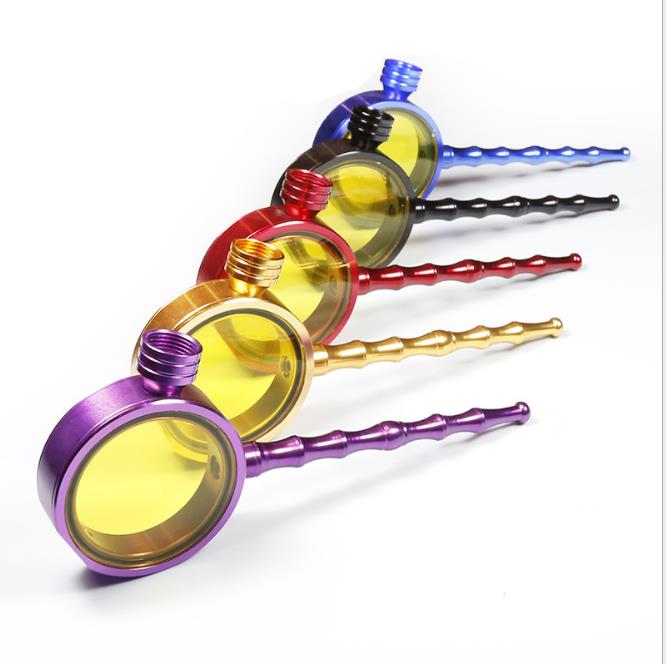 

Hot Sell Color Magnifying Glass Aluminum Pipe Metal Cigarette Piece