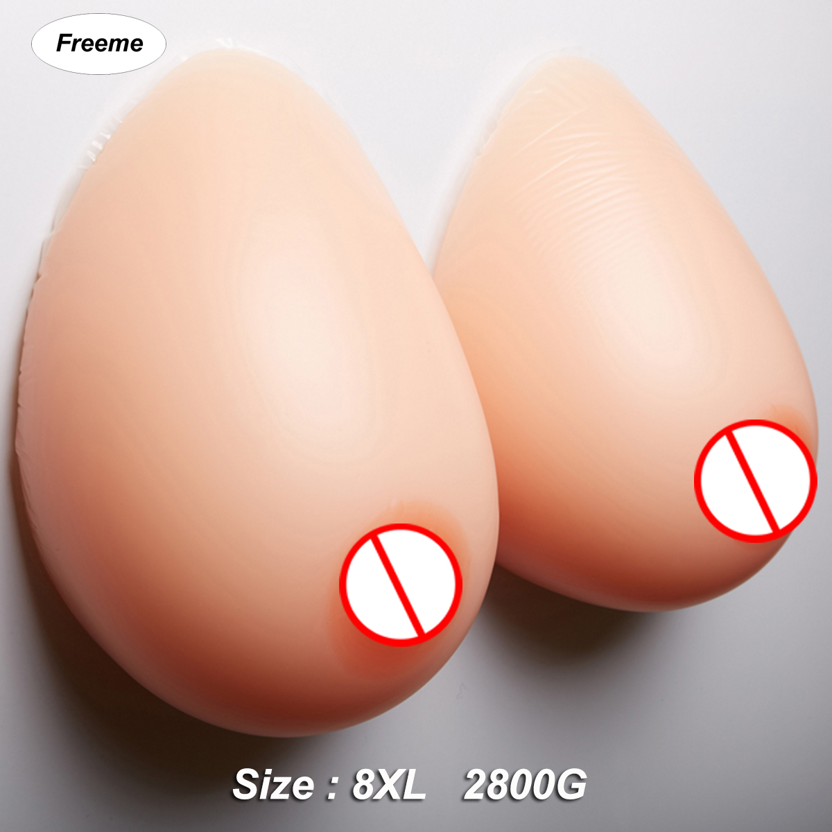 Jiyaru Silicone Breast Forms Prosthesis Boobs for Mastectomy Crossdresser 1 Pair Skin 9XL 3200g