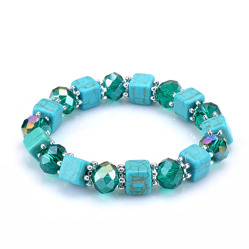 

Fashion Women Strands Bracelet Vintage Jewelry Agate Turquoises Crystal beads Colorful Asian Styple Diamond Star Heart Cross Beaded Bracelets