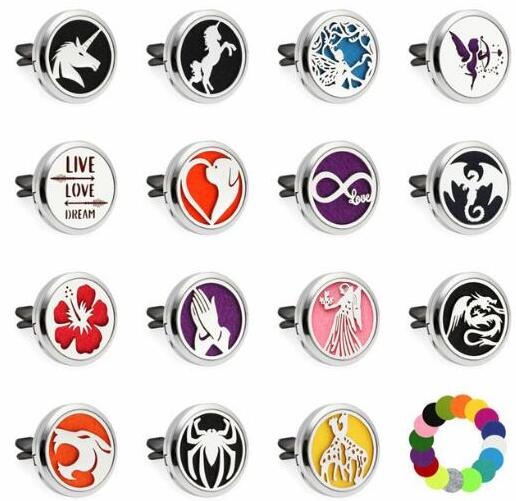 

1PCS Giraffe Wolf Spider 30mm Alloy Car Diffuser Locket Vent Clip Aroma Perfume Magnetic Locket With 10p Free Oil Pads HG359-423