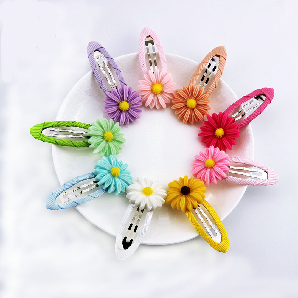 

Baby Girl Sunflower Hair Clips Toddler Infant Kids Hair Grosgrain Ribbon Bow Snap Clips Barrettes Hairgrips, Kelly green hair clip